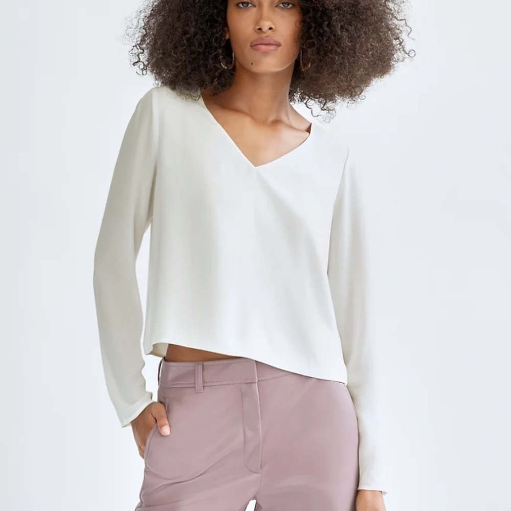 PURPLE aritzia Murphy long sleeve blouse